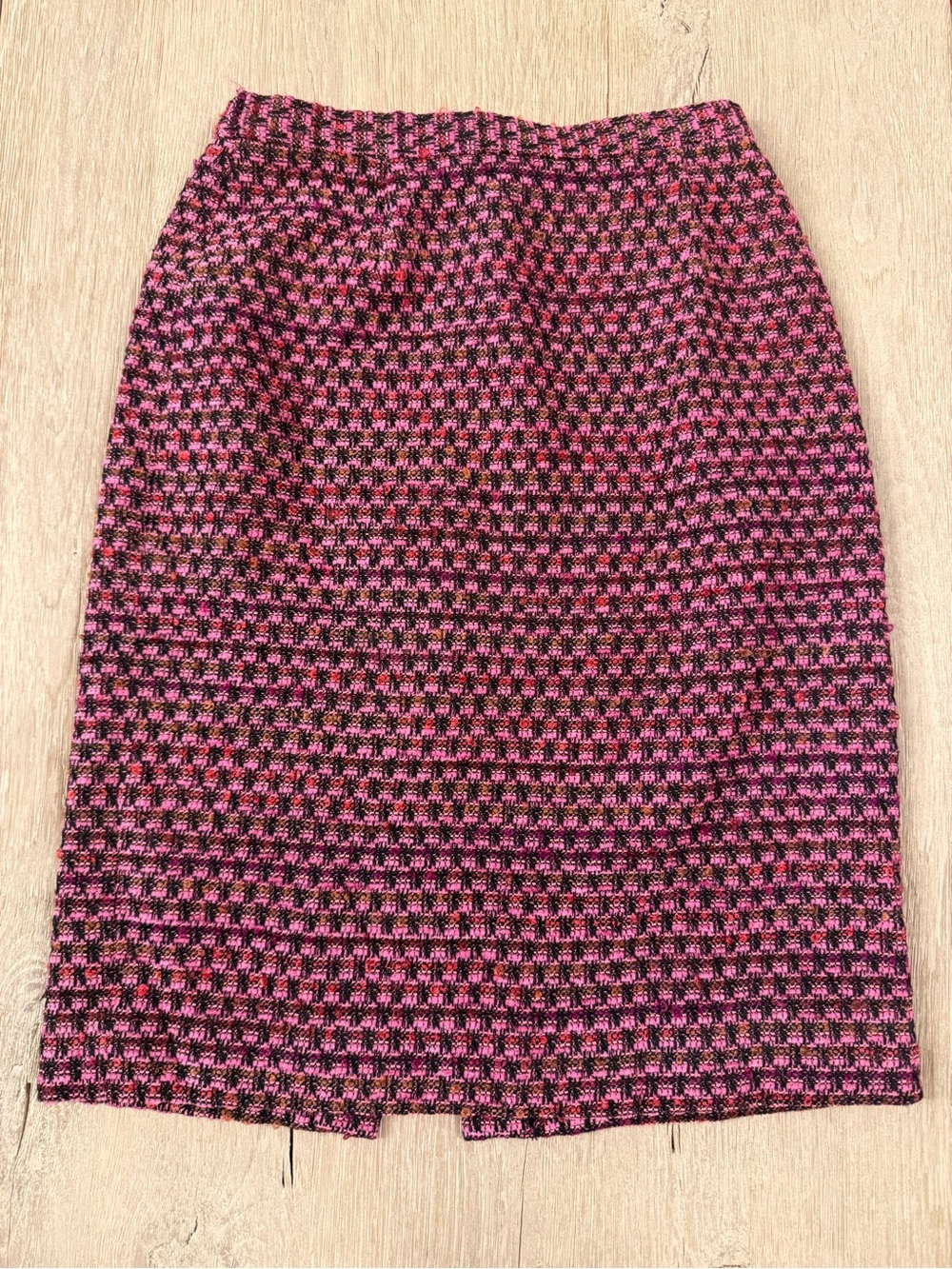 Talbots Pink and Black Tweed Pencil Skirt